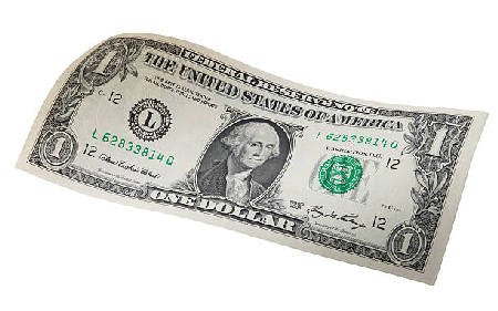 The dollar before the publicity about inflation in the USA